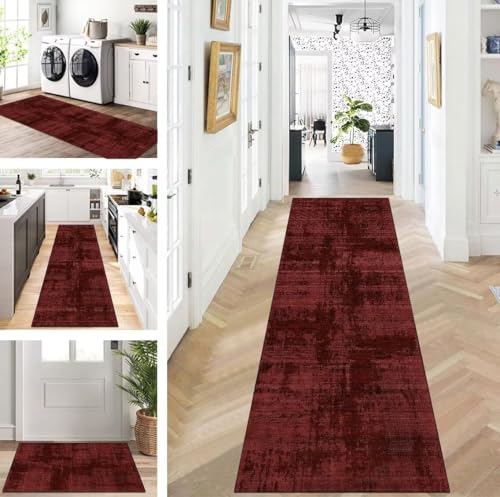 ZUZEKU Abstrakte Läufer Flur Küche Waschbar rutschfest 60X400cm Vintage Rot Lang Küchenteppich Flurteppich Teppich Fur Korridor Wohnzimmer Schlafzimmer Meterware Anpassbar ZUZEKU Abstrakte Läufer Flur Küche Waschbar rutschfest 60X400cm Vintage Rot Lang Küchenteppich Flurteppich Teppich Fur Korridor Wohnzimmer Schlafzimmer Meterware Anpassbar von ZUZEKU