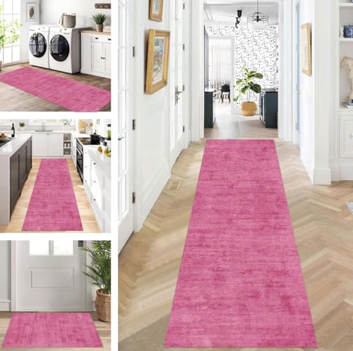 ZUZEKU Läufer Flur Küche Waschbar rutschfest 120X600cm Lang Rosa Küchenteppich Flurteppich Teppich Fur Korridor Wohnzimmer Schlafzimmer Meterware Anpassbar ZUZEKU Läufer Flur Küche Waschbar rutschfest 120X600cm Lang Rosa Küchenteppich Flurteppich Teppich Fur Korridor Wohnzimmer Schlafzimmer Meterware Anpassbar von ZUZEKU