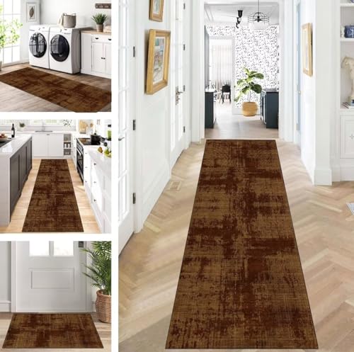 ZUZEKU Läufer Flur Küche Waschbar rutschfest 70X100cm Braun Lang Küchenteppich Flurteppich Teppich Fur Korridor Wohnzimmer Schlafzimmer Meterware Anpassbar ZUZEKU Läufer Flur Küche Waschbar rutschfest 70X100cm Braun Lang Küchenteppich Flurteppich Teppich Fur Korridor Wohnzimmer Schlafzimmer Meterware Anpassbar von ZUZEKU
