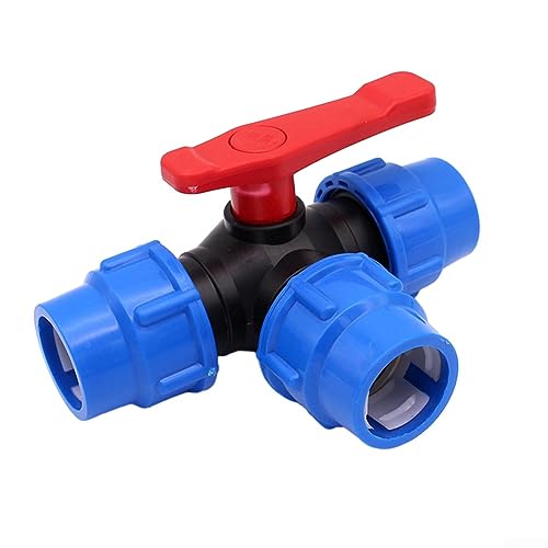 PE-Rohr-3-Wege-Kugelhahn, 25MM T-Typ PE-Wasser-Rohr-Splitte-Verbindungsventil, Rohr-Schnellanschluss-Wasser-Strömungs-Schalter PE-Rohr-3-Wege-Kugelhahn, 25MM T-Typ PE-Wasser-Rohr-Splitte-Verbindungsventil, Rohr-Schnellanschluss-Wasser-Strömungs-Schalter von ZYNCUE
