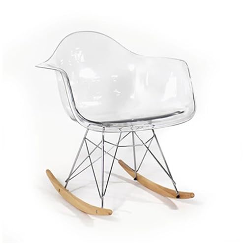 ZYWWW Schaukelstuhl, Liegestuhl für Erwachsene, Einzelschaukelstuhl, entspannender Schaukelstuhl, Freizeit-Relaxstuhl, mit Beinen aus massivem Holz, moderner skandinavischer Schaukelstuhl für Wohn von ZYWWW