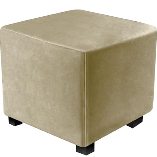 ZZDZW Ottomane Schonbezug Stretch Hocker Bezug Samt hocker Bezug Ottomane quadratisch Überzug Hockerbezug Benutzt für 38 x 38 x 38 cm Sitzhocker Sitzwürfel mit Stauraum Fußbank Truhen von ZZDZW