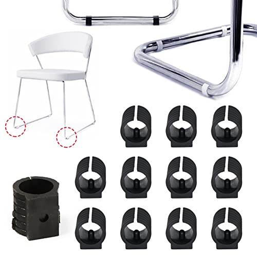 Zaky 16mm Plastic Chair Fußbodengleiter Schlauchkappen Schwarz für Freischwinger Stuhlgleiter Bodenschongleiter 15 Stück von Zaky