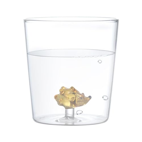 Zankie 3D-Trinkglas Mit Tier Im Inneren – Borosilikatglas, Tasse Mit Niedlichem Tier Im Inneren, Süße Tier-Kaffeetasse, Weihnachten, Geburtstag, 12,5 Unzen von Zankie