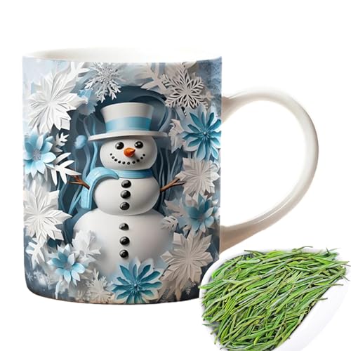 3D-Weihnachtstassen – weihnachtliche Keramiktasse, Weihnachtsmann-Tasse, Schneemann, Weihnachtstassen, 325 ml, kreative Mehrzweck-Kaffeetasse für weihnachtliche Tischdekorationen, Partygeschenke von Zankie