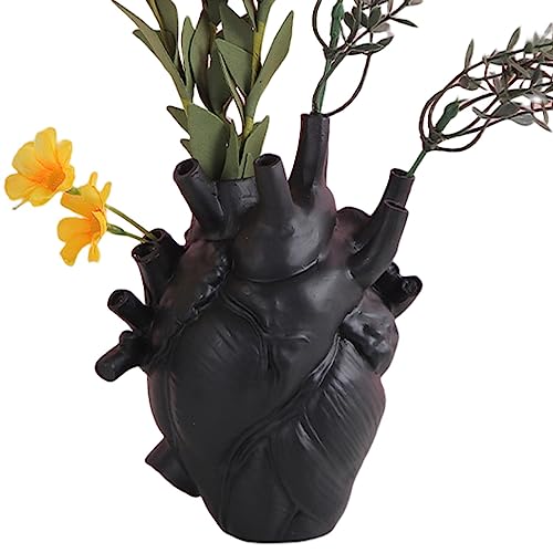 Anatomische Herzvase – kreative herzförmige Blumenvase, Kunstharz-Blumentopf, menschliche Herzvase | Herzförmige Skulptur für die Tischdekoration zu Hause von Zankie
