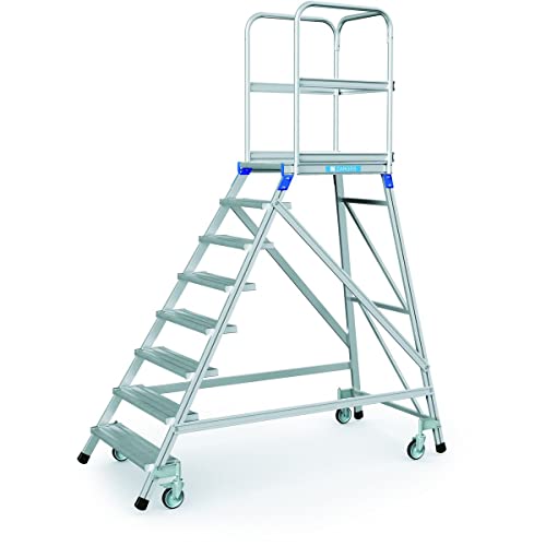 ZARGES Podesttreppe, einseitig 8 Stufen Z600 ZARGES Podesttreppe, einseitig 8 Stufen Z600 von Zarges
