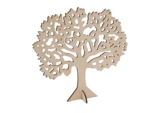 ZauberDeko Baum des Lebens Lebensbaum Holz Natur Kommunion Konfirmation Tischdeko Deko von ZauberDeko