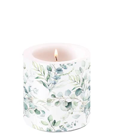 Kerze Windlicht Eukalyptus Salbei 9cm Hoch 7,5cm Ø Hochzeit Geburtstag Deko Kerze Windlicht Eukalyptus Salbei 9cm Hoch 7,5cm Ø Hochzeit Geburtstag Deko von ZauberDeko