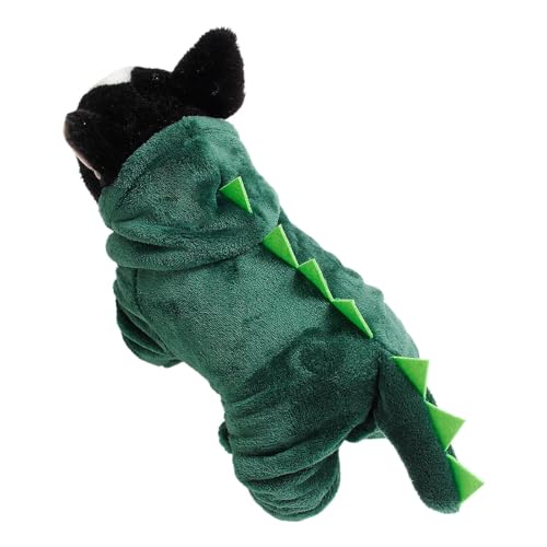Dinosaurier-Kapuzenpullover für Katzen und Hunde, weiches Halloween-Hundekostüm, Haustierkleidung für kleine, mittelgroße Hunde, Katzen und Welpen von Zceplem