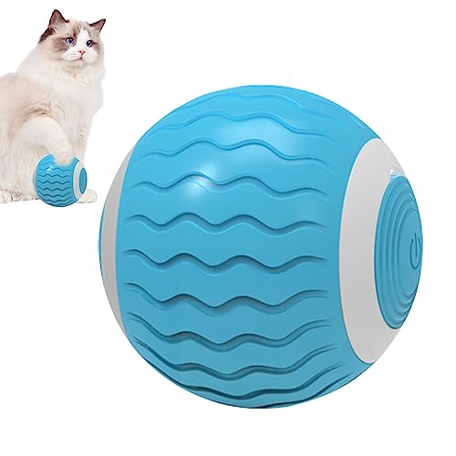 Katzenspielzeug Intelligenter Ball | Automatischer interaktiver Katzenball,Katzenball, wiederaufladbar, Silikon, Pfotenfreundlich, 360° automatisch drehbares elektrisches Spielzeug für Zuhause Zceplem von Zceplem
