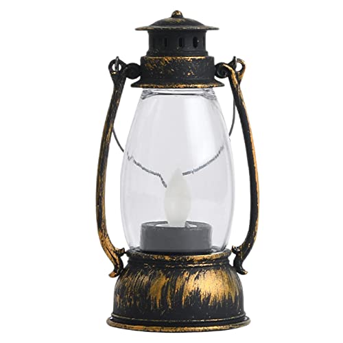 Zceplem LED Vintage Campinglaterne,Verdrahtete oder tanzende Flamme Outdoor Camping Vintage Laternen - Halloween Laterne Indoor Outdoor Party Tischdekoration von Zceplem