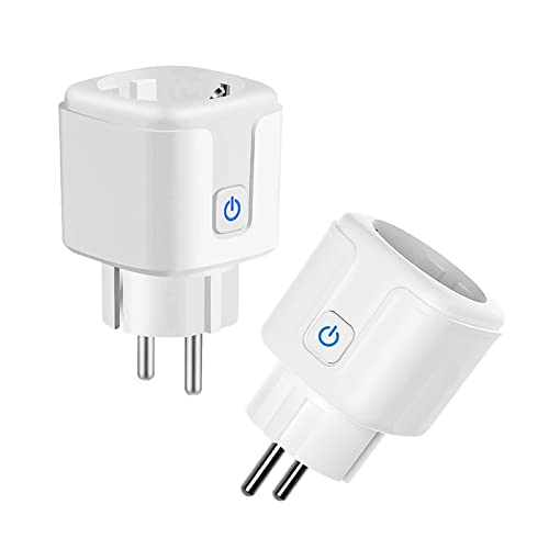 ZigBee Smart Steckdose 16A, 3680W Alexa Steckdose mit Fernbedienung/Sprachsteuerung, Intelligente Steckdose misst den Stromverbrauch, Steckdose Kompatibel mit Alexa&Google Home. Hub Required. 2 Pack von Zecamin