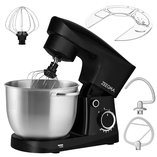 ZEEGMA PLANEET EASY Planetenroboter 1500 W Multifunktionale Küchenmaschine mit 5,2 L Schüssel mit 2 Griffen, Mixer mit 10 Geschwindigkeitsstufen mit Haken, Rührer, Schneebesen, Deckel mit Maßangaben ZEEGMA PLANEET EASY Planetenroboter 1500 W Multifunktionale Küchenmaschine mit 5,2 L Schüssel mit 2 Griffen, Mixer mit 10 Geschwindigkeitsstufen mit Haken, Rührer, Schneebesen, Deckel mit Maßangaben von Zeegma