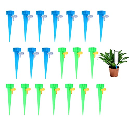 Automatisch Bewässerung Set，20 Stück Topfpflanzen Pflanzen Blumen Bewässerung Einstellbar Bewässerungssystem Wasserspender für Pflanzen mit Steuerventilschalter，Gemüse und Topfpflanzen von Zehan Zitong