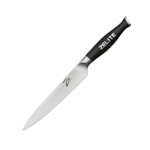 Zelite Infinity Universal- und Küchenmesser 15cm - Comfort-Pro-Serie Kochmesser – Rostfreier Deutscher Carbonstahl – Rasiermesserscharfes, Super Komfortables Mehrzweck Gemüsemesser von Zelite Infinity