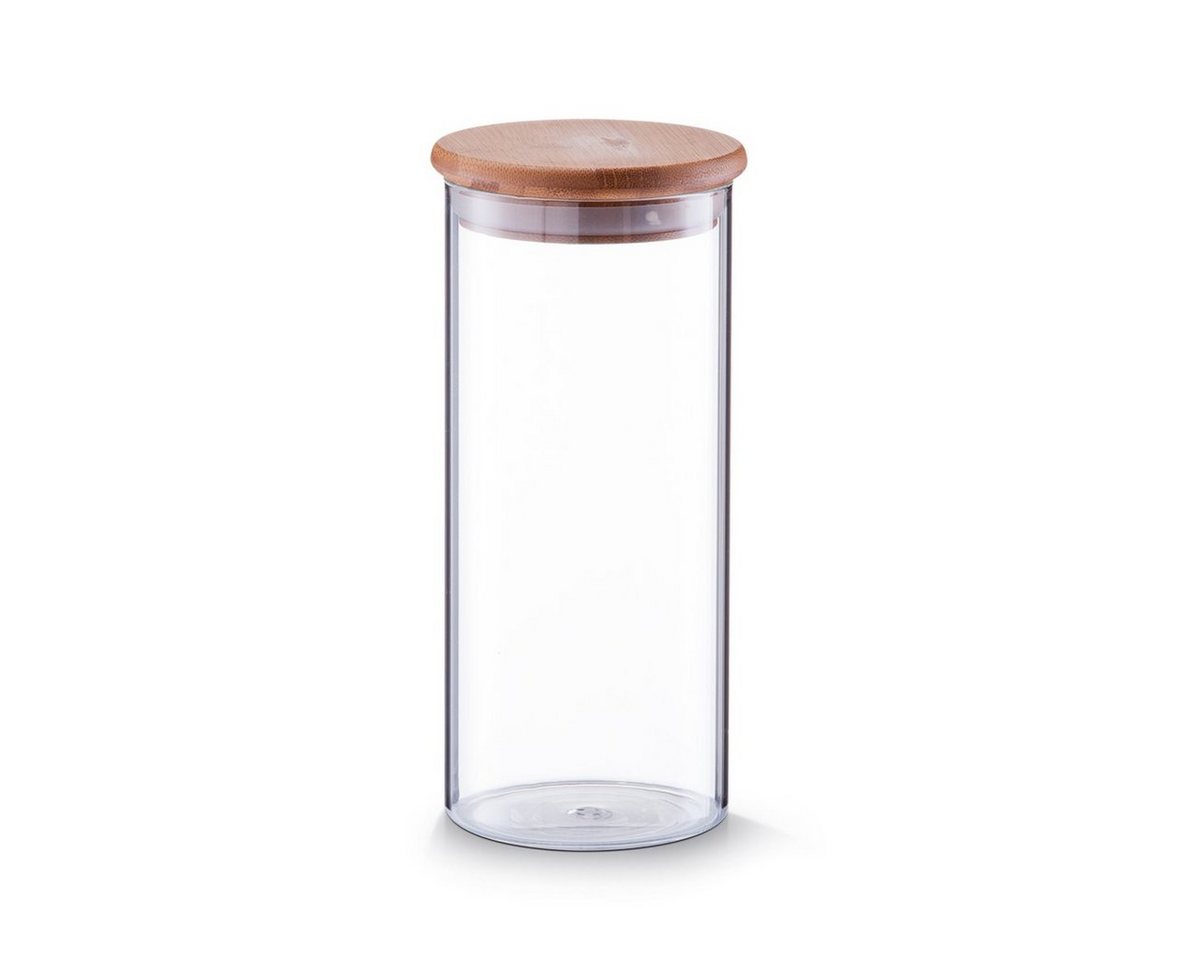 Zeller Present Vorratsglas Vorratsglas m. Bambusdeckel, Glas/Bambus, 1400 ml, Glas/Bambus, transparent, Ø10,5 x 23 cm von Zeller Present