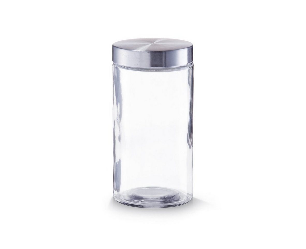 Zeller Present Vorratsglas Vorratsglas m. Edelstahldeckel, Glas/Edelstahl, 1600 ml, Glas/Edelstahl, transparent, Ø11 x 21,5 cm von Zeller Present