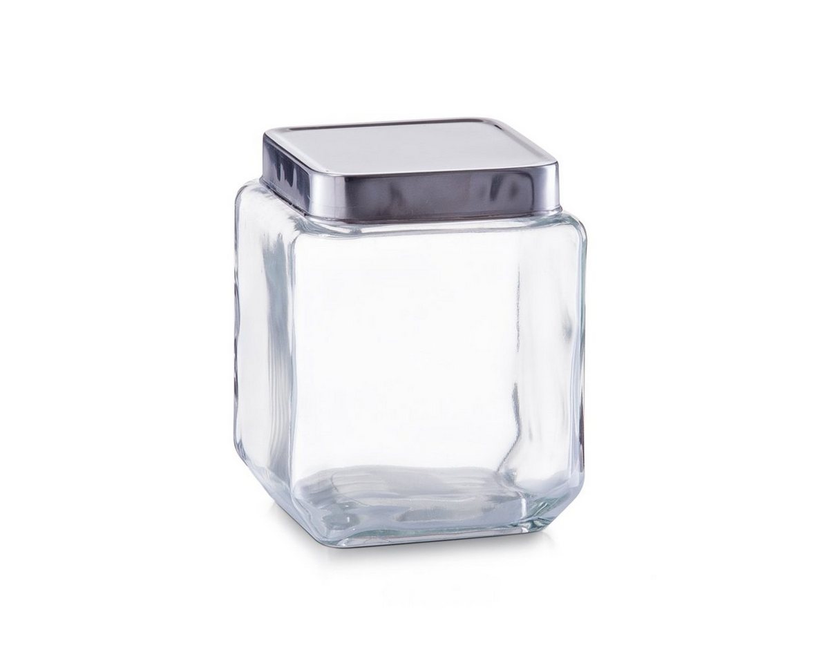 Zeller Present Vorratsglas Vorratsglas m. Edelstahldeckel, Glas/Edelstahl 18/0, 1100 ml, Glas/Edelstahl 18/0, transparent, 11 x 11 x 14 cm von Zeller Present