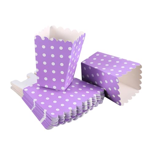 Zerodeko 24 Stück Kartons Zubehör Für Partydekoration Popcorn-behälter Popcornbeh?lter Popcorn-boxen -popcornboxen Popcornhalter Popcorntüten Für Partys Popcorn-halter Einweg Kasten Violett von Zerodeko