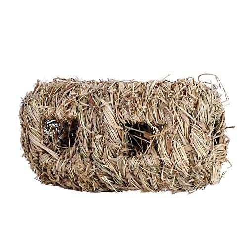 Rabbit Grass House Langlebige Rabbits Grass Home Haustier Kauspielzeug Kleintiere Matte Bett Käfig Nest für Hamster Meerschweinchen Hase von Zerodis