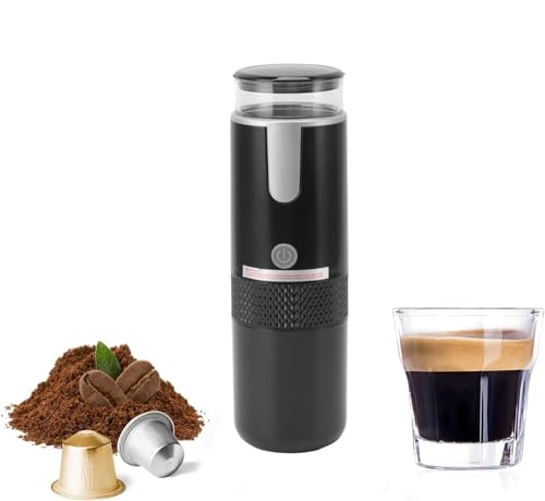 Zerodis Tragbare Kaffeemaschine, Kapseln, Machi-Maschine, Automatisch, Original-Pulverbehälter für Klassische Tragbare Kaffeemaschine für Reisen, Café-Maschine, Manuelle von Zerodis