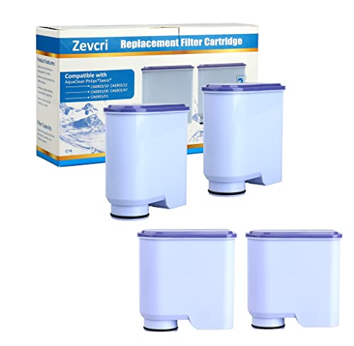 Zevcri Kaffeefilter für Philips Saeco Kaffeemaschine Philips Kaffeevollautomaten (CA6903/10), Philips AquaClean Filter Wasserfilter (4er Pack) von Zevcri