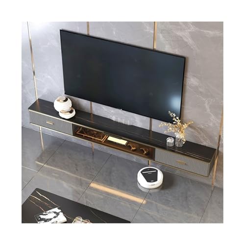 Fernsehschrank Schwebendes TV-Regal for unter den Fernseher, schwebender TV-Ständer aus Holz mit Schiefertischplatte, Wandmontage, Medienkonsole, TV-Ständer mit Stauraum, große Kapazität Lowboard Häng Fernsehschrank Schwebendes TV-Regal for unter den Fernseher, schwebender TV-Ständer aus Holz mit Schiefertischplatte, Wandmontage, Medienkonsole, TV-Ständer mit Stauraum, große Kapazität Lowboard Häng von Zhaoj24-05