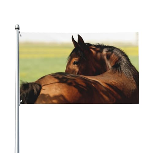 180 x 120 cm (6 x 4 Fuß) Kopf des arabischen Pferdes Flagge für Haus, Rasen, hängende Dekoration, Hofbanner, Urlaub, Willkommensflaggen mit 2 Metallösen, für den Innen- und Außenbereich von Zhimahou