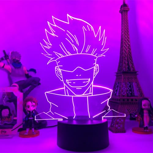 Zhongkaihua Anime 3D Illusion Nachtlicht 7 Farben wechselnde Atmosphäre Anime Lampe Home Desktop Dekorationen Weihnachten Geburtstag Geschenke (Touch + Fernbedienung) von Zhongkaihua