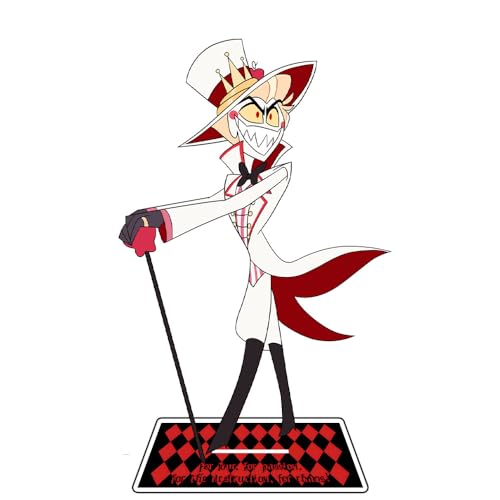 Zhongkaihua Hazbin Hotel Stand Figur Alastor/Angel Dust/Lucifer Hazbin Hotel Acryl Stand Figur, Hazbin Hotel Merch Stehende Figur Dekorationen Sammlerstück von Zhongkaihua