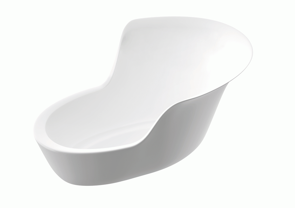 Zicco Vega freistehende Badewanne, L 1900 W 1155 H 1100 mm B-085-1900-1155-M-00-00 von Zicco