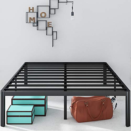 Zinus Van Bed 90x200 cm - Höhe 41 cm mit Stauraum unter dem Bett - Metall-Plattformbettrahmen - Schwarz von Zinus