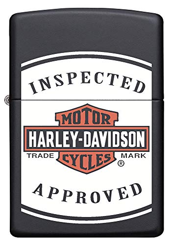 ZIPPO – Sturmfeuerzeug, Harley Davidson Inspected Approved, Color Image, Black Matte, nachfüllbar, in hochwertiger Geschenkbox von Zippo