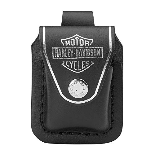 Zippo HDPBK 60001255 Harley-Davidson Lighter Pouch Black Feuerzeug-Tasche, Messing, Schwarz von Zippo