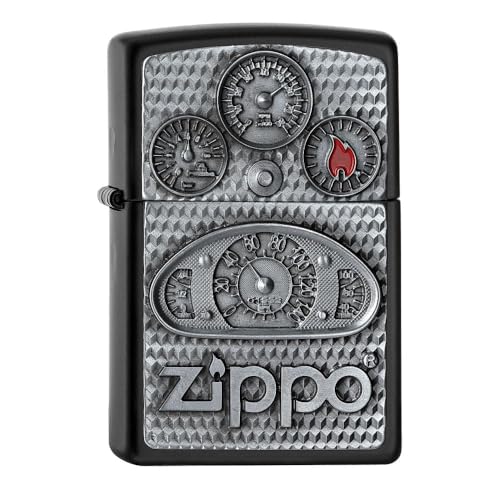 Zippo 2005720 Feuerzeug, Messing, Schwarz, 5.5 x 3.5 x 1 cm von Zippo