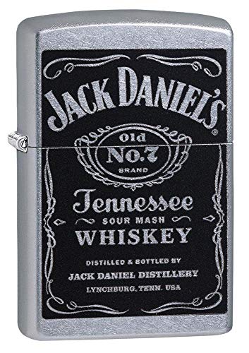 Zippo Feuerzeug mit Jack Daniel's Etikett, Street Chrome von Zippo