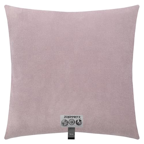 Soft-Fleece-Kissenbezug – Polarfleece-Kissenbezug mit Häkelstich – Flauschige Kissenhülle – 40x40 cm – 405 Pale Lavender – von 'zoeppritz since 1828', 702291-405-40x40 von Zoeppritz Since 1828