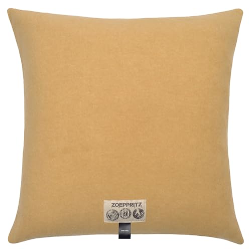 Soft-Fleece-Kissenbezug – Polarfleece-Kissenbezug mit Häkelstich – Flauschige Kissenhülle – 40x40 cm – 810 Camel – von 'zoeppritz since 1828', 702291-810-40x40 von Zoeppritz Since 1828