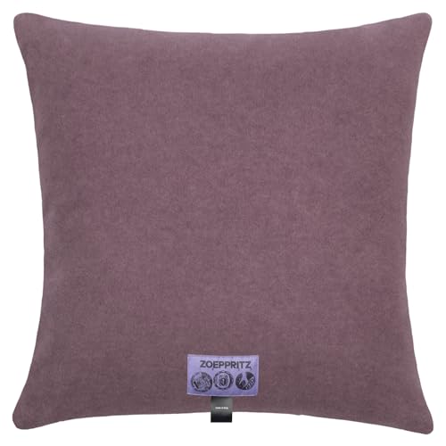 Soft-Fleece-Kissenbezug – Polarfleece-Kissenbezug mit Häkelstich – Flauschige Kissenhülle – 40x40 cm – 435 Misty Rose – von 'zoeppritz since 1828', 702291-435-50x50 von Zoeppritz Since 1828