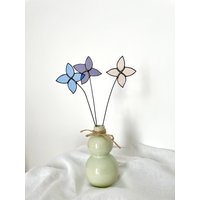 Wähle Deine Farbe-Buntglas Blumenwiese Blume, Buntglas Blumen, Buntglas Frühlingsblumen, Blumen Pflanzenstecker von ZokaKurylov