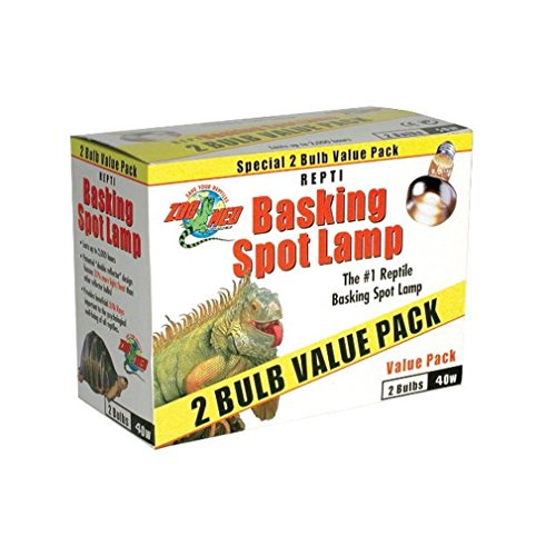 Zoo Med SL2-40e Repti Basking Spot Strahler für Wärme und Licht im Terrarium, Doppelpack 2 x 40 W von Zoo Med