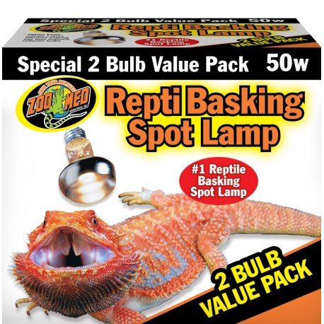 Zoo Med SL2-40e Repti Basking Spot Strahler für Wärme und Licht im Terrarium, Doppelpack 2 x 40 W von Zoo Med