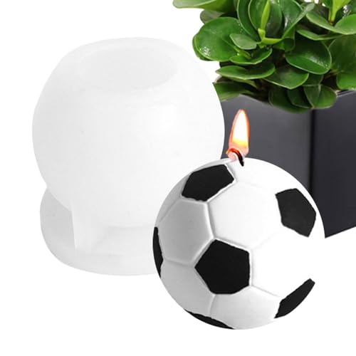 Silikon Kerzenformen Fußball, Fußball Kerzen Gießform für Kerzenherstellung, Fußball Schokoladenformen zur Herstellung von Kerzen von Zuasdvnk