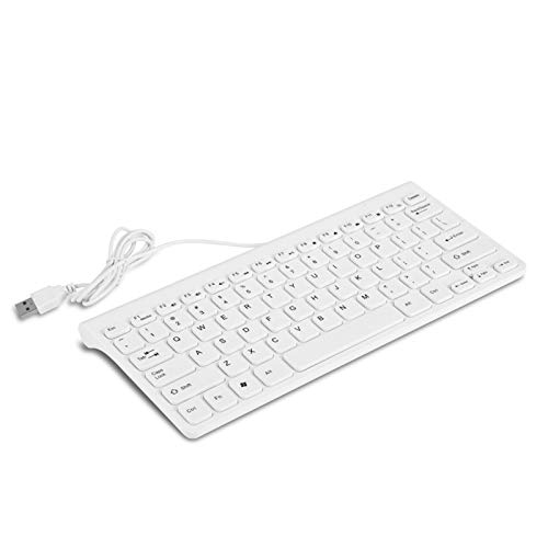 Tastatur- und Mausset, ultradünne USB-Kabel-Tastatur Optisches Mausmäuseset Combo für PC Laptop Tablet Desktop Computer Zubehör(Weiß) von Zunate