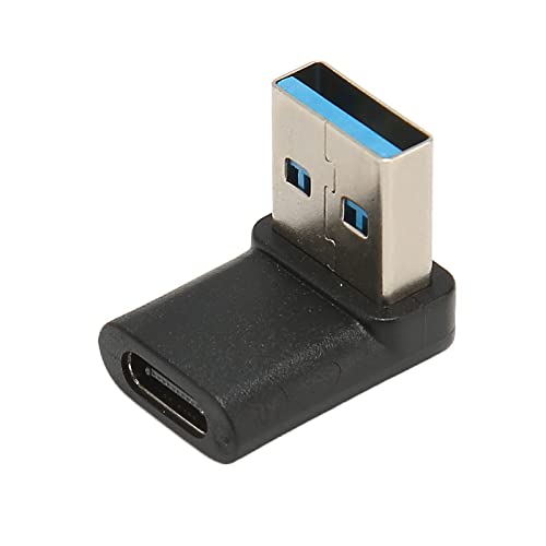 Zunate USB A auf USB C Adapter, 90 Grad Stecker auf Buchse Adapter Konverter mit 10 Gbps Datenübertragung USB Koppler Extender für PC Laptop von Zunate