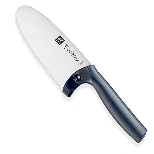 ZWILLING Twinny Kinderkochmesser, 10 cm, mit Fingerschutz, Edelstahl, Abgerundete Klingenform, Kindgerechtes Design, Kunststoffgriff, Blau von ZWILLING