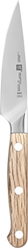 Zwilling Pro Wood Spick- & Garniermesser, 10 cm, R ostfreier Spezialstahl, Steineichengriff, Natur von Zwilling