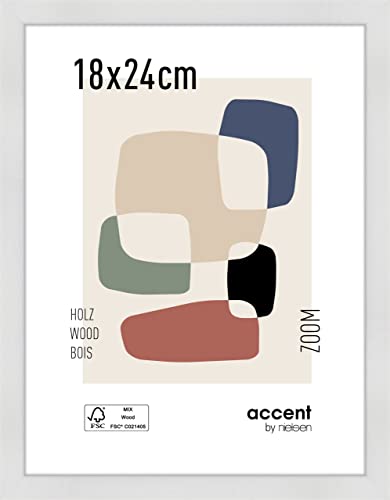 accent by nielsen Holz Bilderrahmen Zoom, 18x24 cm, Weiß von accent by nielsen
