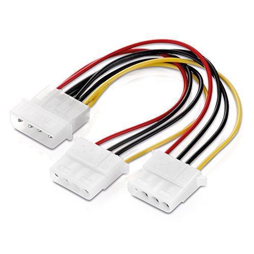 adaptare 34003 Netzteil Y-Kabel für 4-Polig IDE-/Molex-Strom-Stecker, 15 cm Mehrfarbig von adaptare